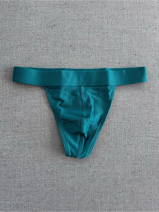 Charlie By Matthew Zink Other - Charlie by MZ Malachite Green Teal Ribbed Swim Thong Small NWT